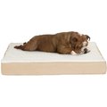 Pet Adobe Memory Foam Orthopedic Bolster Dog Bed w/ Removable Cover, Tan, Small