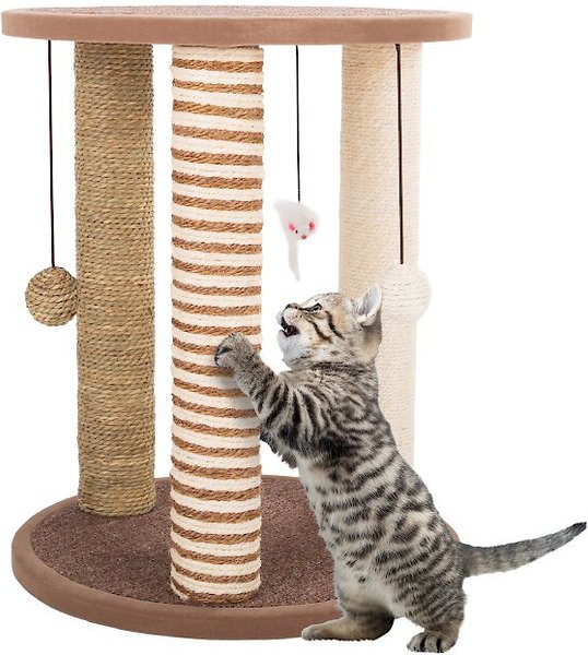 Pet Adobe 19.3-in Cat Scratching Post with Toy slide 1 of 6