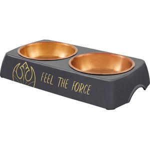STAR WARS Melamine Stainless Steel Double Dog & Cat Bowl, 3.25 cups