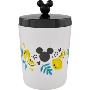Disney Mickey Mouse Lemon Melamine Dog & Cat & Cat Treat Jar, 8 cups