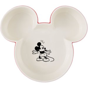 Disney Mickey Mouse Ceramic Dog & Cat Bowl, Large, Red, 6 cups