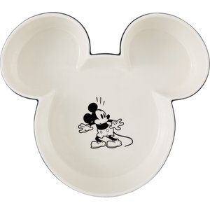 Disney Mickey Mouse Ceramic Dog & Cat Bowl, Large, Black, 6 cups