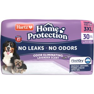 Hartz Home Protection Odor Eliminating Lavender Scent Dog Pads, XXX-Large, 30 count
