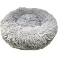 Pet Life Nestler High-Grade Plush & Soft Rounded Dog Bed, Grey, Large