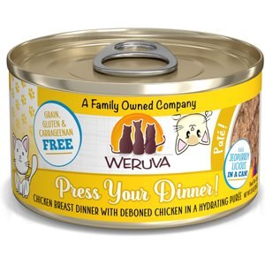 Weruva Classic Cat Pate Press Your Dinner with Chicken Wet Cat Food, 3-oz, 12 count