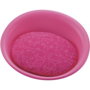 Richell Oval Cat & Dog Bed, Pink, Small