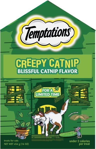 Temptations Creepy Catnip Blissful Catnip Flavor Cat Treats, 16-oz box slide 1 of 9