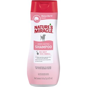 Nature’s Miracle Odor Control Dog Shampoo, Melon Burst Scent, 16-oz bottle