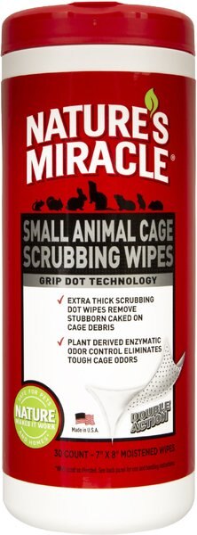 Nature's Miracle Small Animal Cage Scrubbing Wipes, 30 count slide 1 of 5