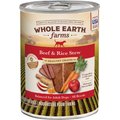 Whole Earth Farms Healthy Grains Beef & Rice Stew Wet Dog Food, 12.7-oz can, case of 12