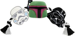 STAR WARS STORMTROOPER, BOBA FETT & DARTH VADER Plush with Rope Squeaky  Dog Toy