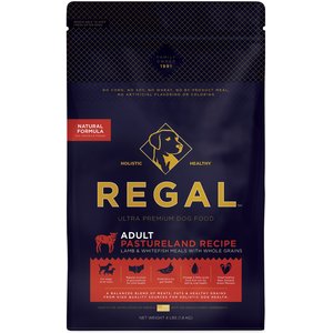 Regal Pet Foods Pastureland Recipe Lamb & Whitefish Meals Whole Grains Dry Dog Food, 4-lb bag