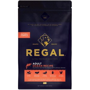 Regal Pet Foods Ocean Recipe Salmon & Whitefish Meals Whole Grains Adult Dry Dog Food, 4-lb bag