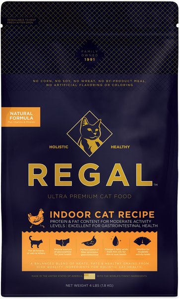 Regal Pet Foods Indoor Cat Recipe Dry Cat Food, 4-lb bag slide 1 of 4
