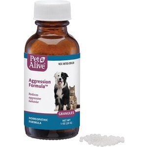 PetAlive Aggression Formula Homeopathic Medicine for Behavior Issues for Dogs & Cats, 1-oz jar