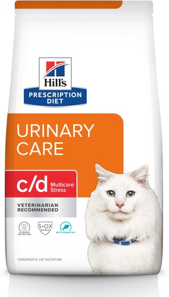 Hill's Prescription Diet c/d Multicare Stress Urinary Care with Ocean Fish Dry Cat Food, 8.5-lb bag slide 1 of 9