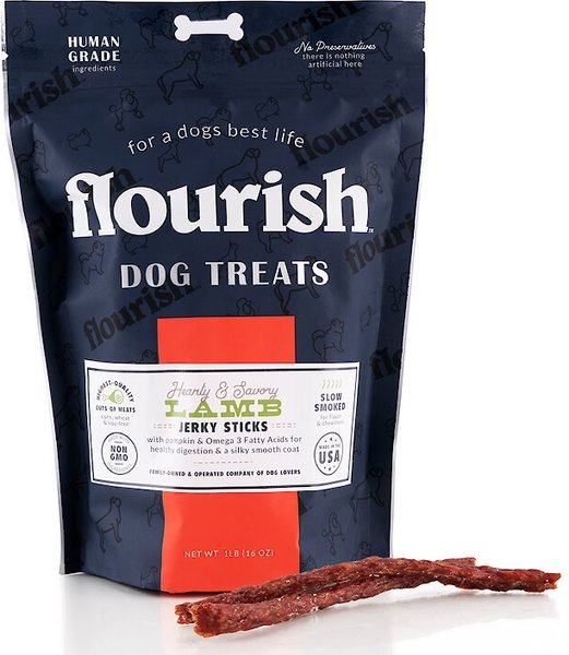 Flourish Human Grade Lamb Jerky Sticks Dog Treats, 1-lb bag slide 1 of 2