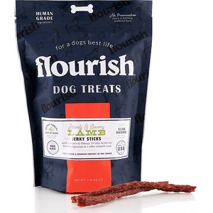 Flourish Human Grade Lamb Jerky Sticks Dog Treats, 1-lb bag
