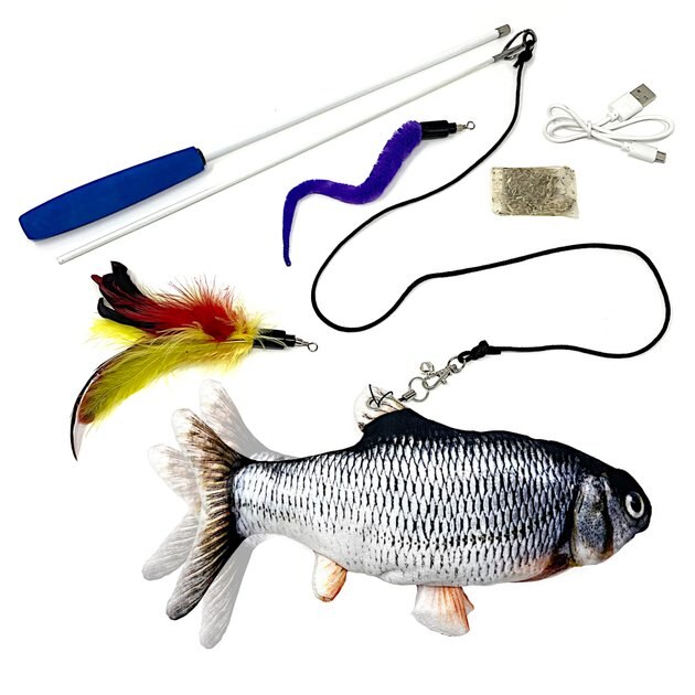 PET FIT FOR LIFE Robotic Floppy Fish & Wand