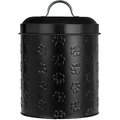 Amici Pet Puppy Paws Metal Dog Treat Canister, Medium
