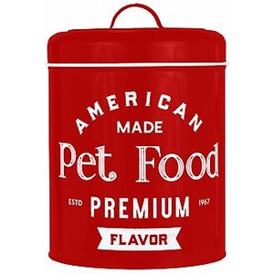 Amici Pet American Made Dog Metal Dog Treat Canister