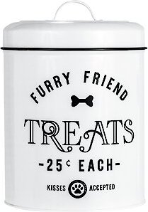 Amici Pet Dog Kiss Metal Dog Treat Canister, slide 1 of 1