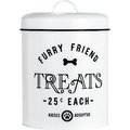 Amici Pet Dog Kiss Metal Dog Treat Canister