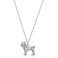 Scamper & Co Sterling Silver Boston Terrier Pendant Necklace