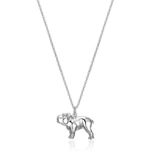 Scamper & Co Sterling Silver Bulldog Pendant Necklace