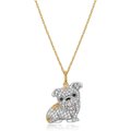 Scamper & Co 18K Yellow Gold Plated Sterling Silver English Bulldog Pendant Necklace