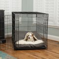 Snoozer Luxury Microsuede Crate Cozy Cave Covered Dog Bed w/ Removable Cover, Anthracite, Medium