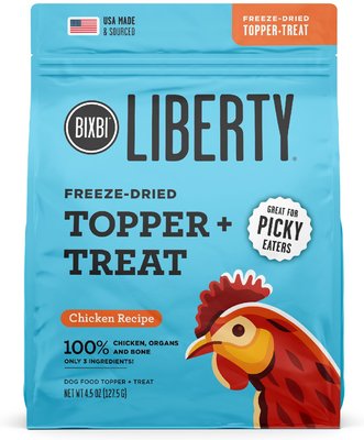BIXBI Liberty Chicken Recipe Freeze-Dried Dog Topper & Treat, 4.5-oz bag, slide 1 of 1