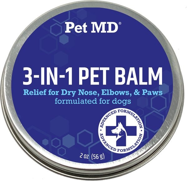 Pet MD Paw Balm 3-in-1 Nose/Snout & Elbow Moisturizer & Paw Protectors Paw Wax with Shea Butter, Coconut Oil, & Beeswax for Dogs, 2-oz jar slide 1 of 6