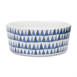 Waggo Shibori Printed Dog Bowl, Medium, Triangles