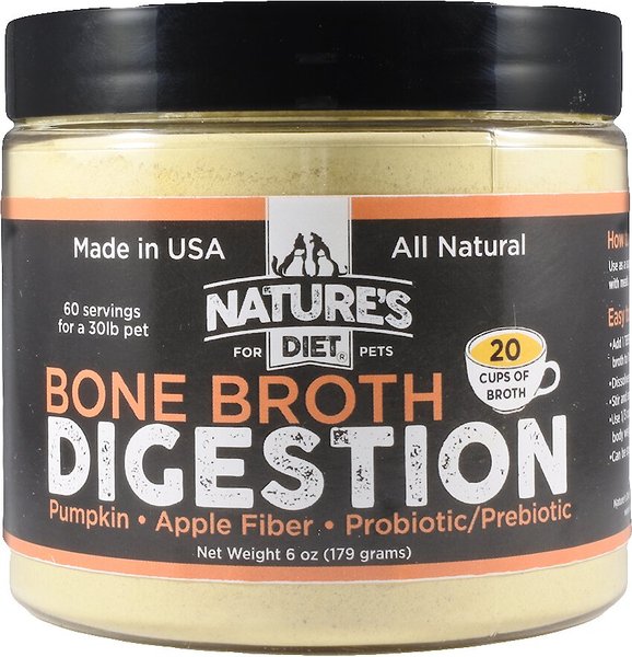 Nature's Diet Digestion Bone Broth Dry Dog & Cat Food Topping, 6-oz jar slide 1 of 8