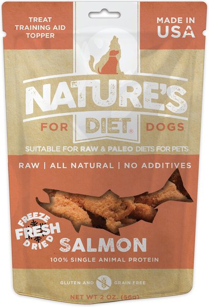 Nature's Diet Salmon Raw Freeze-Dried Dog Treats, 2-oz pouch slide 1 of 8
