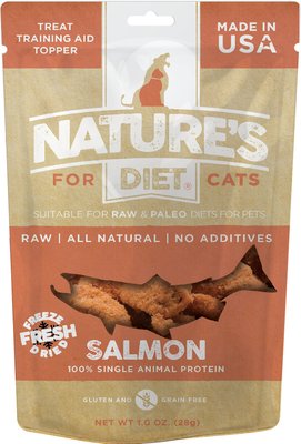 Nature's Diet Salmon Raw Freeze-Dried Cat Treats, 1-oz pouch, slide 1 of 1