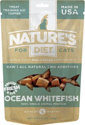 Nature's Diet Whitefish Raw Freeze-Dried Cat Treats, 1-oz pouch, slide 1 of 1