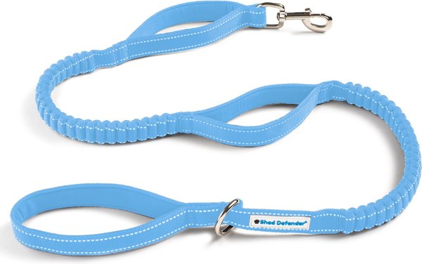 Shed Defender Triton Nylon Bungee Reflective Dog Leash, Columbia Blue, 7-ft long, 1-in wide slide 1 of 8