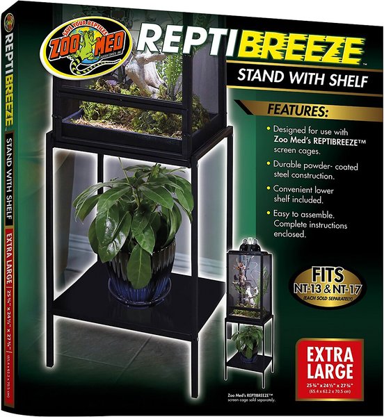 Zoo Med ReptiBreeze Stand with Shelf Reptile Cage Cover, X-Large slide 1 of 1