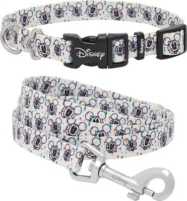 Disney Mickey Collar, SM - Neck: 10 - 14-in, Width: 5/8-in + Dog Leash, SM - Length: 6-ft, Width: 5/8-in, slide 1 of 1