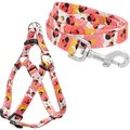 Disney Minnie Mouse Floral Harness, M - Girth: 20- 30-in, Width: 3/4-in + Dog Leash, MD - Length: 6-ft, Width: 3/4-in