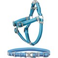 Frisco Outdoor Two Tone Waterproof Stinkproof PVC Harness, River Blue, Large, Neck: 19 to 27-in, Girth: 23 to 36-in + Dog Collar, River Blue, Large, Neck: 18 ½- 26-in, Width: 1-in