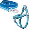 Frisco Outdoor Two Toned Waterproof Stink Proof PVC Leash, River Blue, Large - Length: 6-ft, Width: 1-in + Dog Harness, River Blue, Large, Neck: 19 to 27-in, Girth: 23 to 36-in
