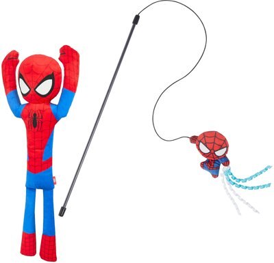 Marvel's Spider-Man Wagazoo Plush Squeaky Dog Toy  + Spider-Man Teaser Cat Toy with Catnip, slide 1 of 1