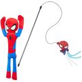 Marvel's Spider-Man Wagazoo Plush Squeaky Dog Toy  + Spider-Man Teaser Cat Toy with Catnip