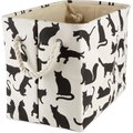 Bone Dry Cats Meow Rectangular Polyester Dog & Cat Collapsible Storage Bin, Large