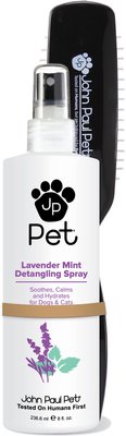 John Paul Pet Lavender Mint Detangling Dog Spray & Brush, 8-oz bottle, slide 1 of 1