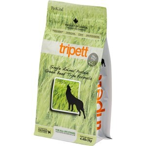 Tripett Single Animal Protein Green Beef Tripe Dry Dog Food, 4.4-lb bag