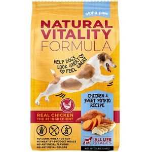 Alpha Paw Natural Vitality Formula Chicken & Sweet Potato Recipe Dry Dog Food, 12-lb bag